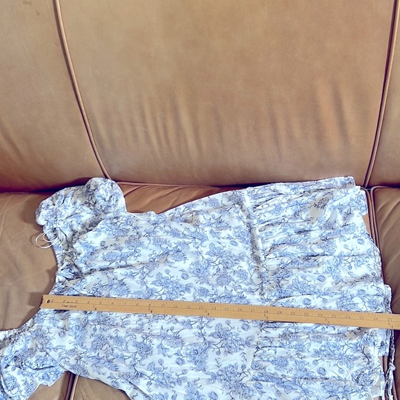 Cynthia Rowley Etoile Micro Floral White and Blue Tiered Summer Mini Dress 👗 - Picture 9 of 9